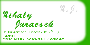 mihaly juracsek business card